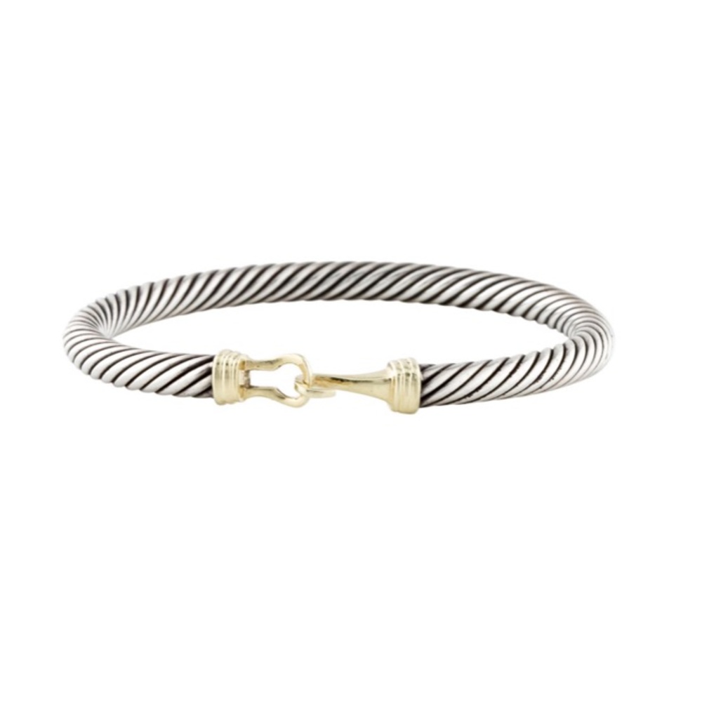 David Yurman gold and silver hook bracelet